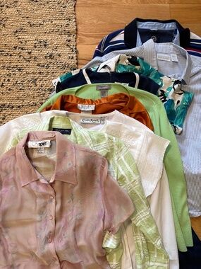 Vintage top and dress bundle, 10 items, size S-L